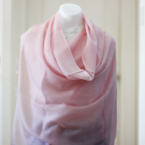 diamond weave cashmere shawl pink
