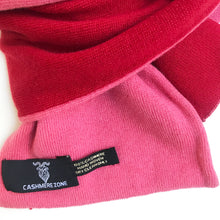 red reversible pure cashmere scarf