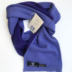 royal blue reversible pure cashmere scarf