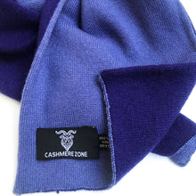 royal blue reversible pure cashmere scarf