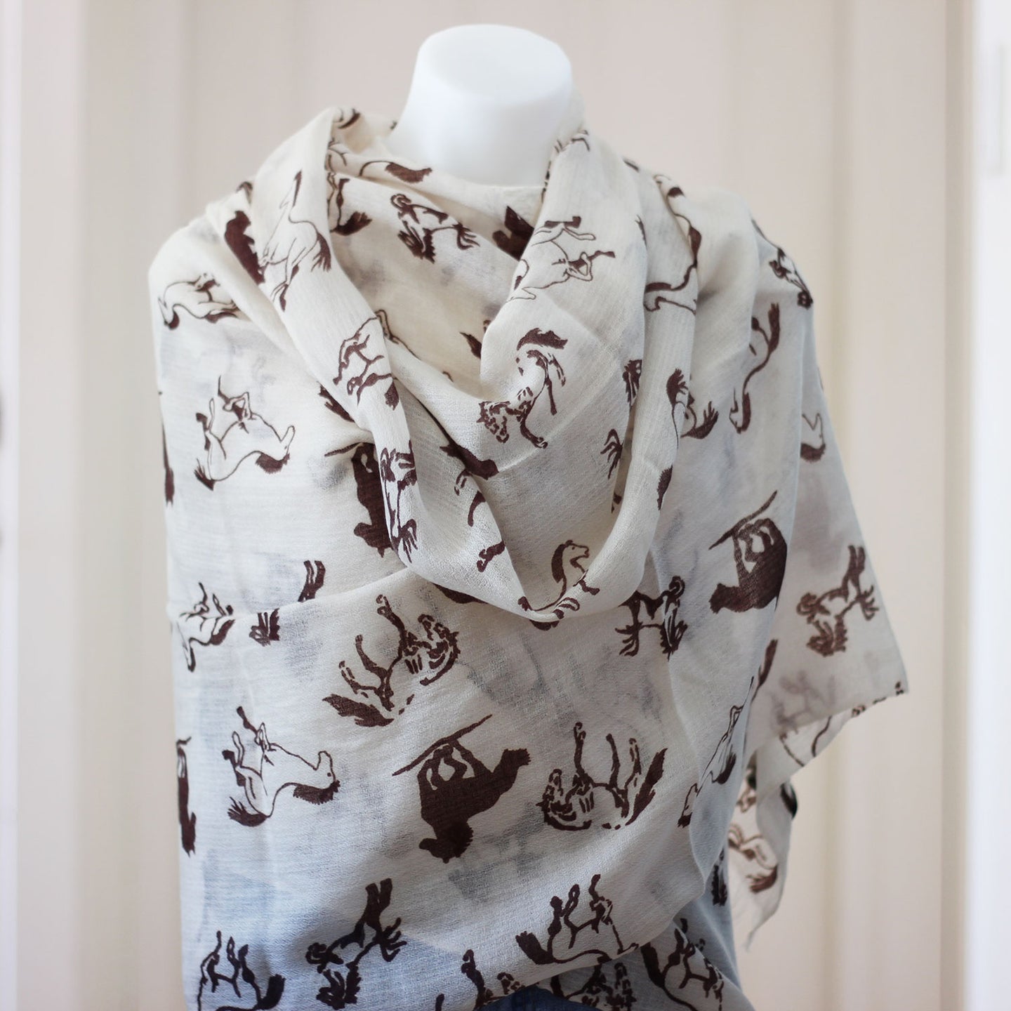 animal print pashmina shawl